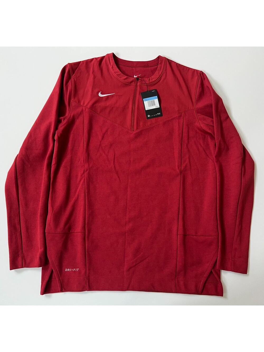 Nike Men's 1/2 Zip Shirt Pullover Football Top Burgundy CW3509-613 Size M NWT